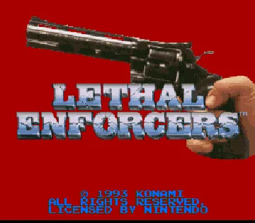 Lethal Enforcers (USA) screen shot title